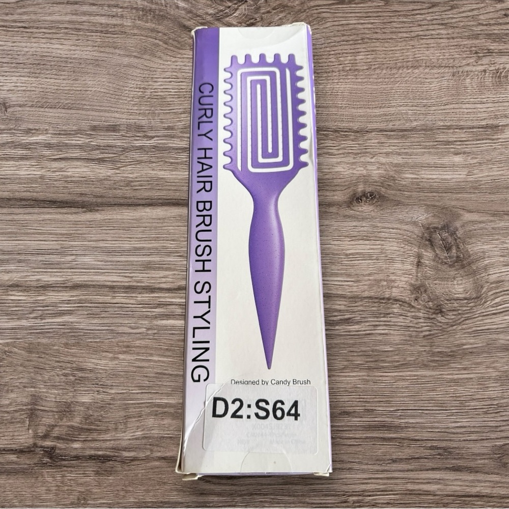Purple Curly Hair Styling Brush